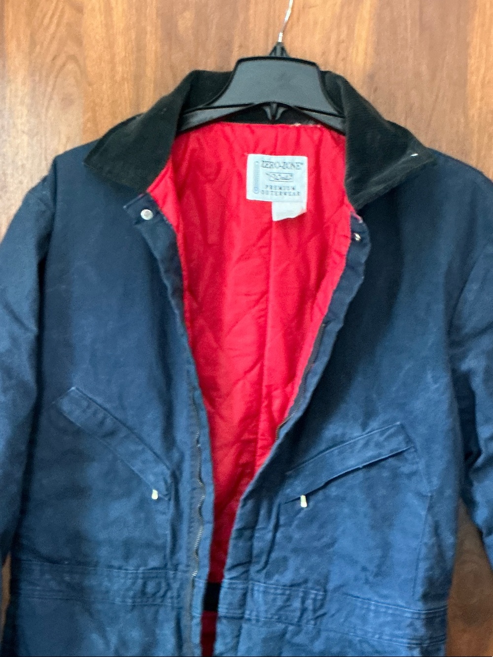 Heavy Weight Walls Navy Coveralls with Red Quilted Lining. In Great shape.